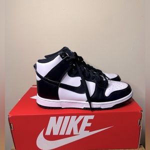 Women’s Nike dunk high - black & white lace up pandas